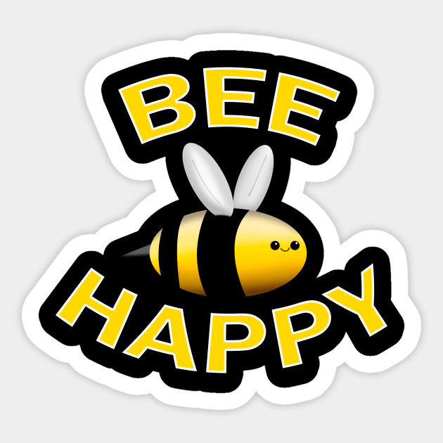 Bee happy Sticker by ErMa-Designs